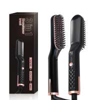 wireless ionic electric cordless beard straightener comb brush for men